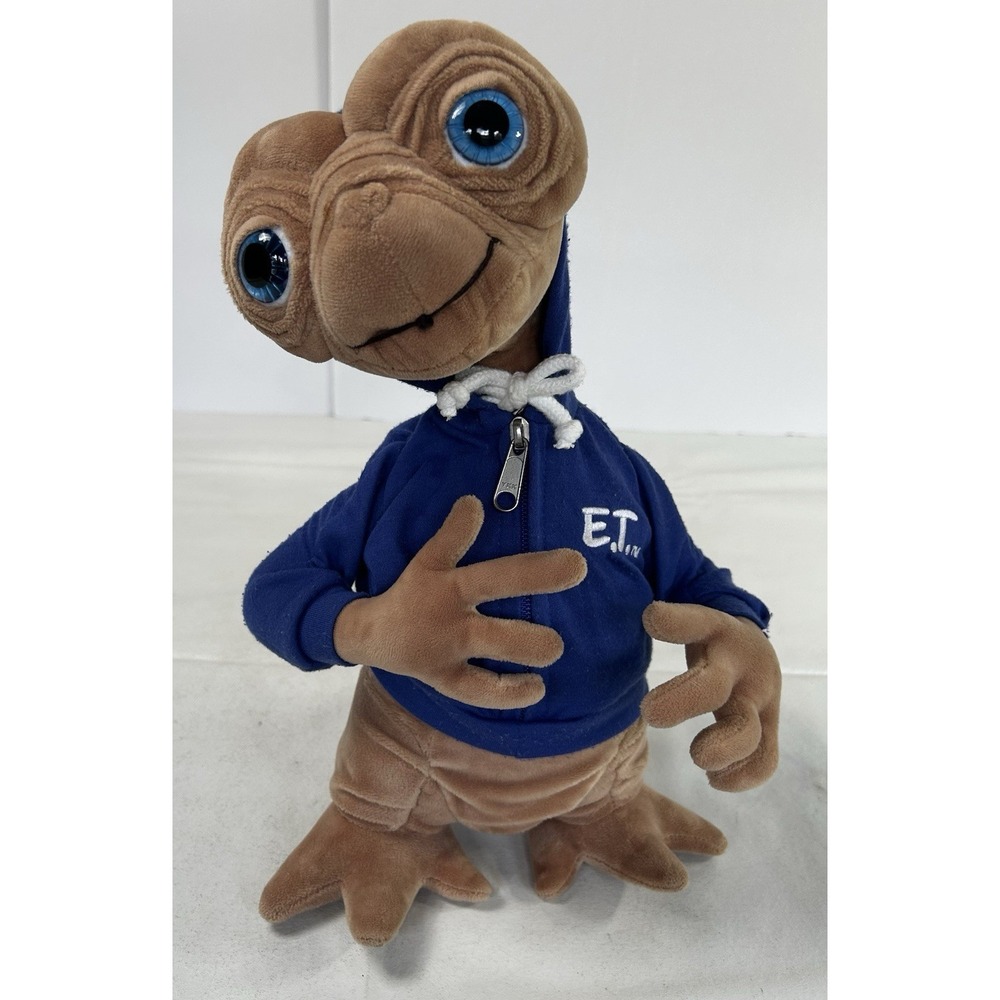 Universal Studios E.T. Extra Terrestrial Blue Sweatshirt Plush Toy 15" Tall